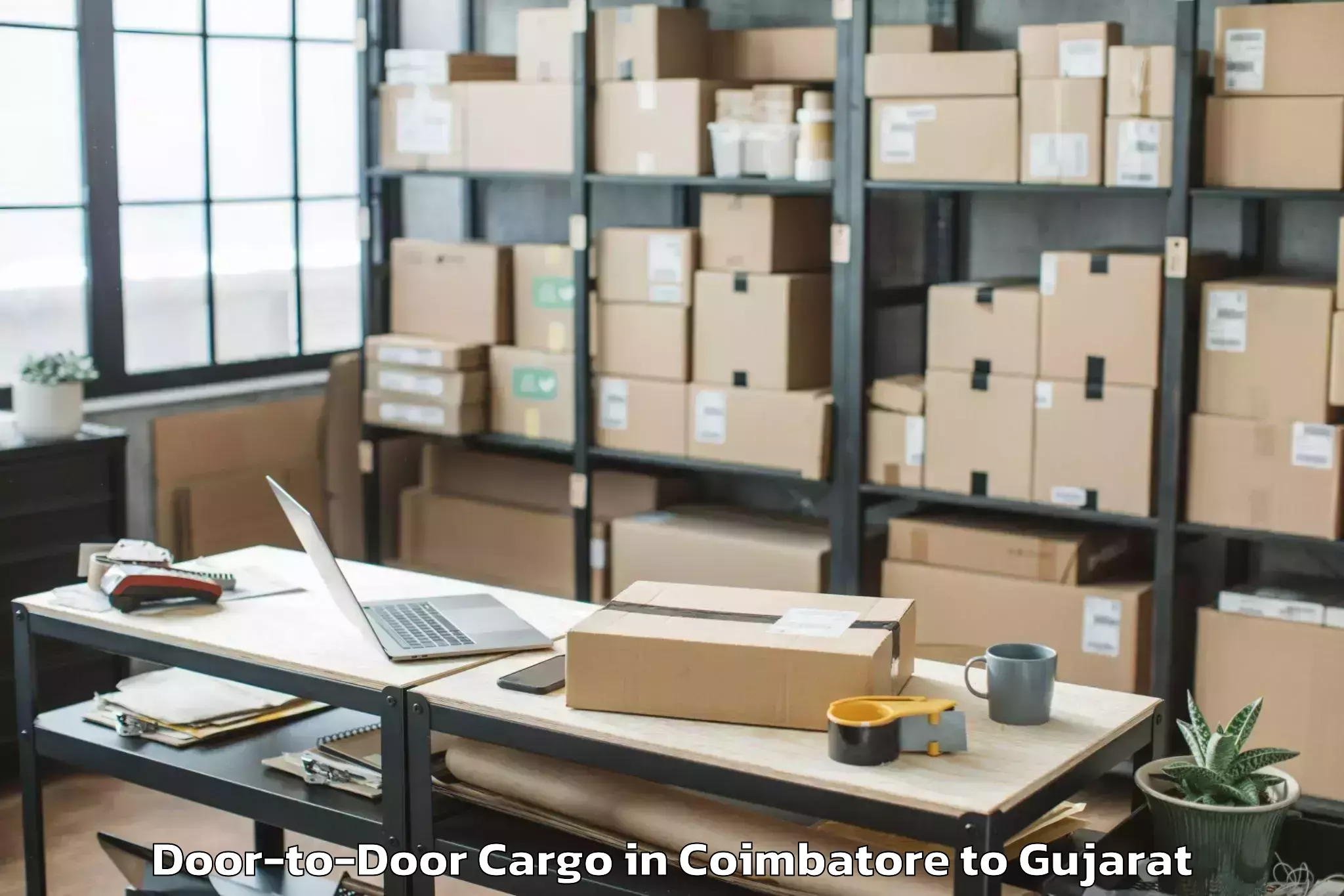 Leading Coimbatore to Unjha Door To Door Cargo Provider